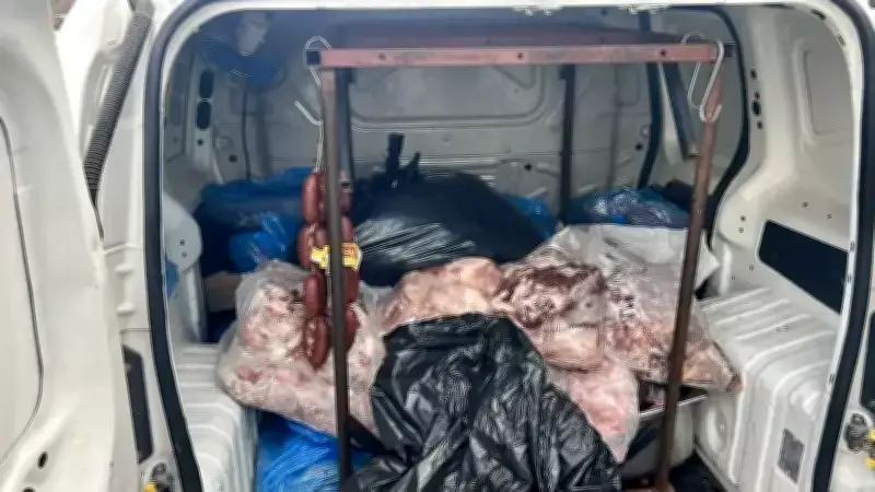 Jandarma Bozulmuş 340 Kilo Et Ele Geçirdi, Sürücüye Para Cezası Kesildi