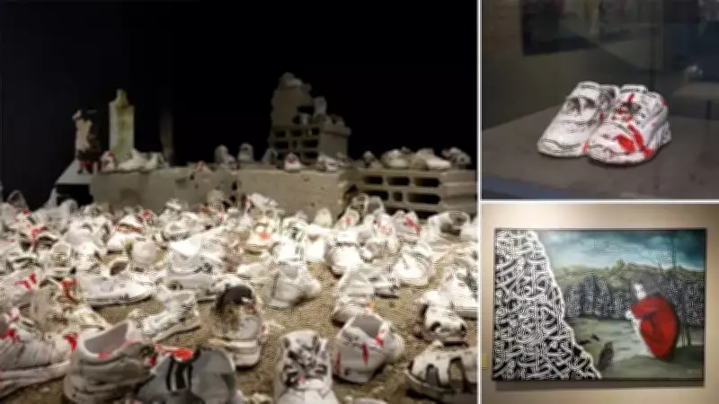 Kalyon Kültür Zone'da 'Sessiz Ayakkabılar' Sergisi: Seramik Ayakkabılar Gazze'nin Hafızasını Taşıyor