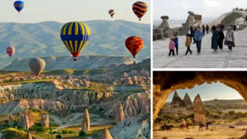 Kapadokya Bayramda Rekor Ziyaretçiyle Doldu, Balon Engeli Turizmi Durdurmadı