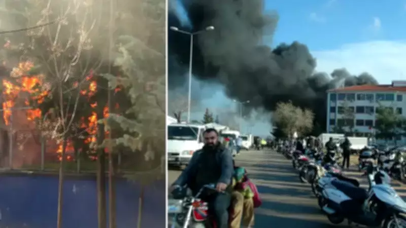 Kilis'te STK'ya Ait Prefabrik Yapıda Yangın: İtfaiye Hızlı Müdahale Etti