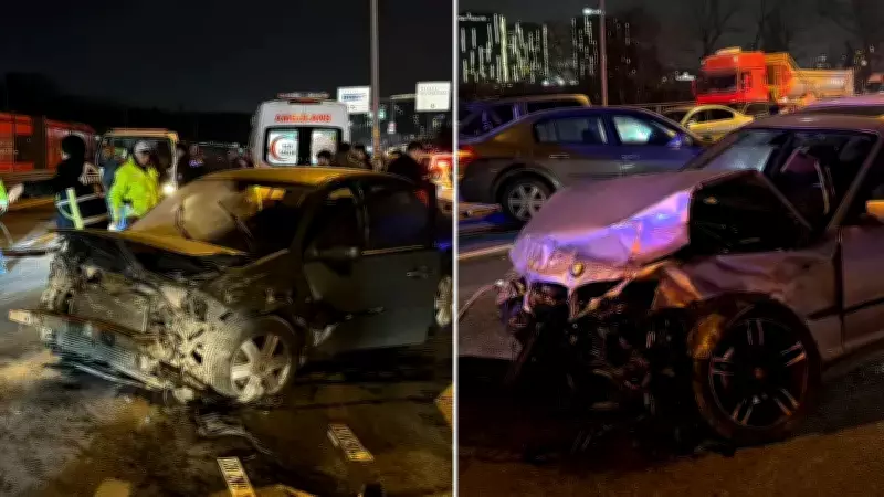 Küçükçekmece'de Zincirleme Trafik Kazası: 1 Yaralı, Trafik Felç Oldu