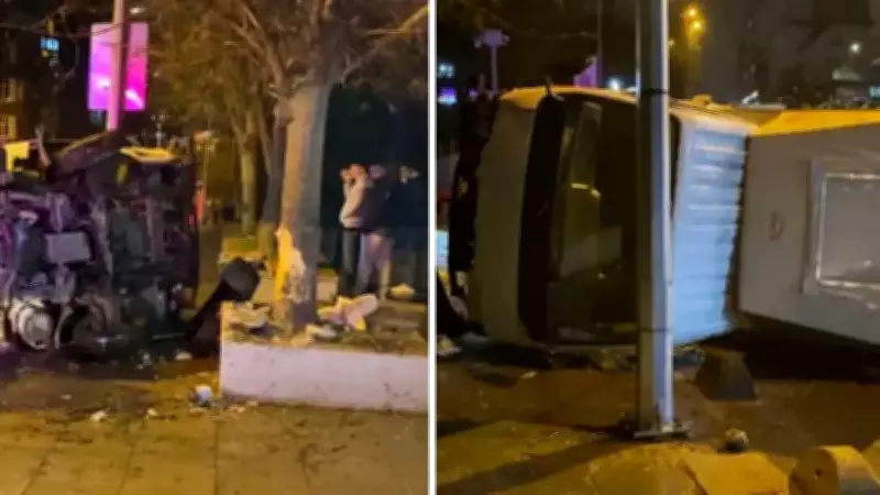 Kocatepe'de Feci Kaza: Kamyonet Kontrolden Çıktı, 3 Yaralı