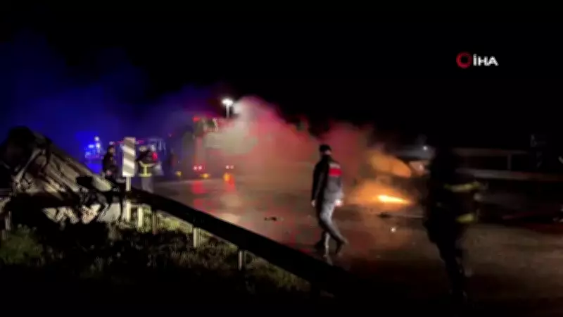 Lüleburgaz'da Zincirleme Trafik Kazası: 2 Yaralı, 1 Araç Alevler İçinde Kaldı