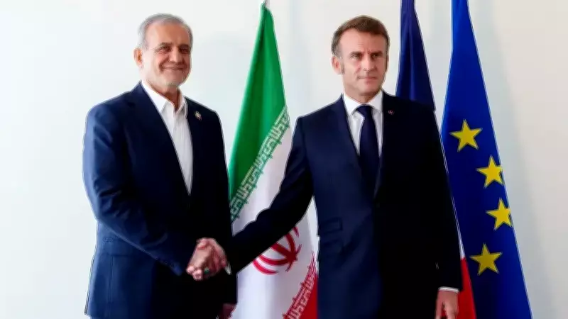 Macron, Pezeşkiyan'dan İran'ın Bölge Saldırılarını Durdurmasını İstedi