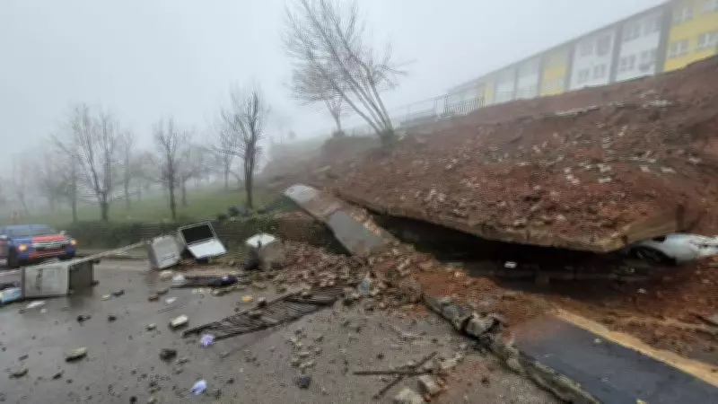 Maltepe'de Ortaokulun İstinat Duvarı Çöktü: Okul Kapatıldı