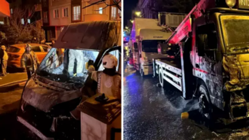 Maltepe'de Park Halindeki 3 Araçta Yangın: Kundaklama Şüphesi