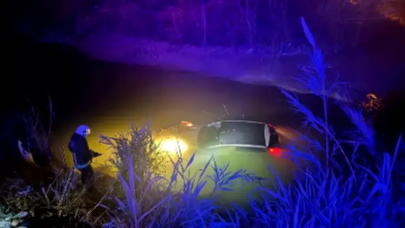 Manavgat'ta Kontrolden Çıkan Otomobil Dereye Uçtu: Sürücü Yaralandı