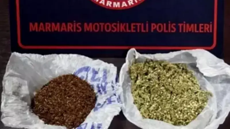 Marmaris'te Karavanda 100 Gram Esrar Yakalandı, İki Şüpheli Gözaltında