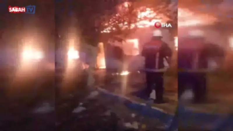 Mersin'de Sobadan Sıçrayan Alevler Müstakil Evi Kül Etti