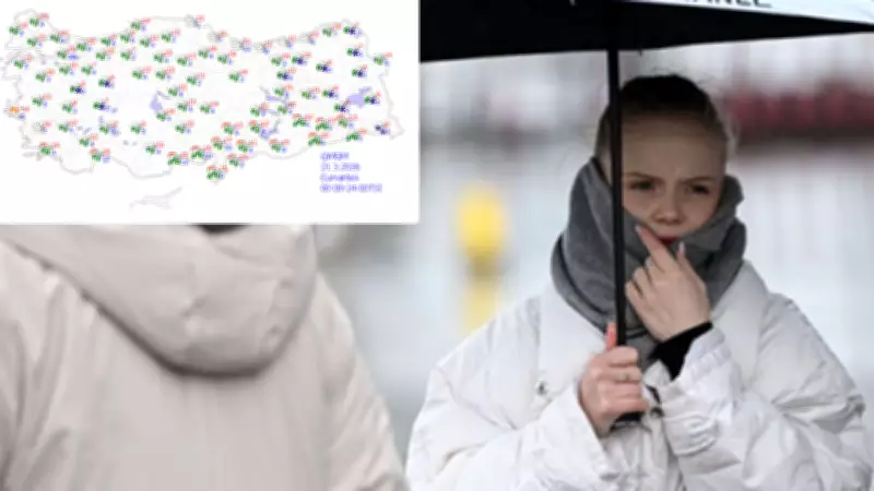 Meteoroloji'den Kritik Uyarı: 7 Bölgede Yağış Bekleniyor, İç Kesimlerde Buzlanma Tehlikesi