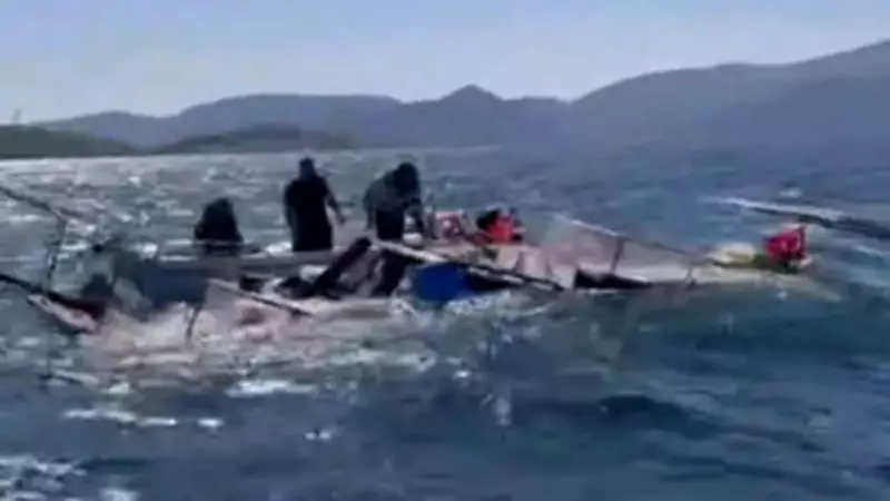 Muğla Bodrum'da Balıkçı Teknesi Yarı Batık Halde Bulundu, 7 Kişi Kurtarıldı