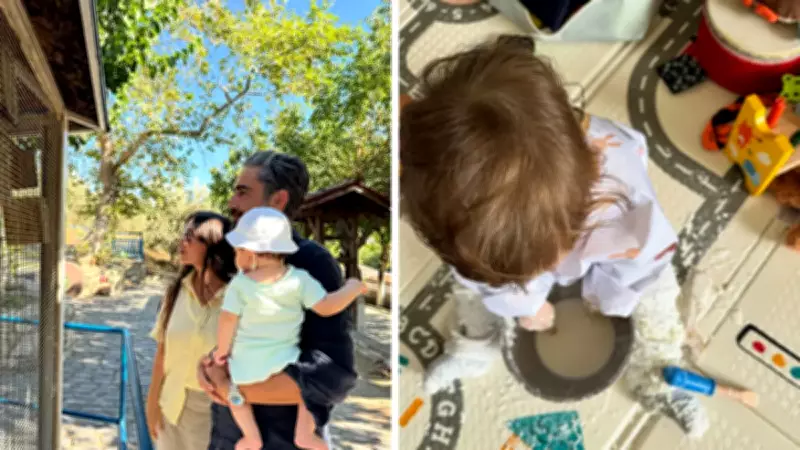 Neslihan Atagül Ailesiyle Tatilde! Minik Aziz'le Eğlenceli Anlar