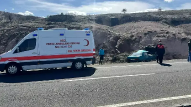 Nevşehir'de Otomobil Şarampole Devrildi: Sürücü Yaralandı
