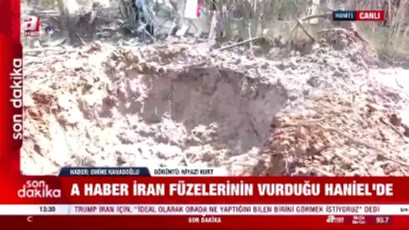 Orta Doğu Savaşı'nda 13. Gün: İran Füzesi Haniel'i Vurdu, A Haber Görüntüledi