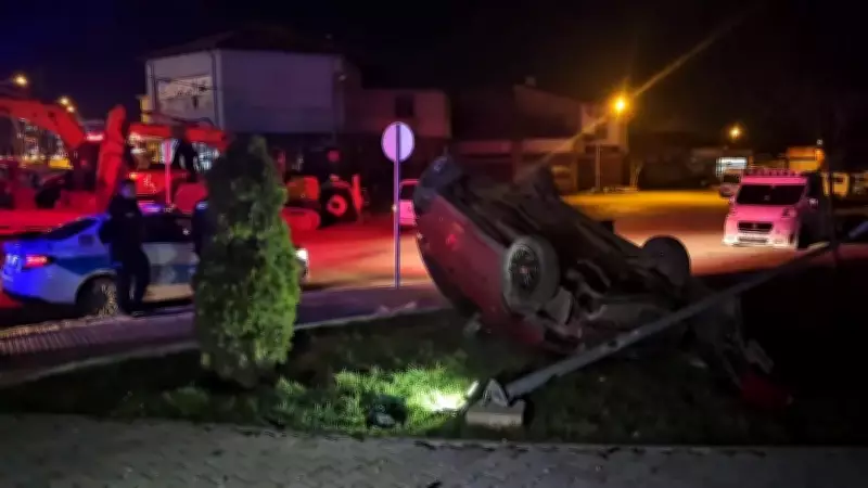 Çorum'da Kontrolden Çıkan Otomobil Devrildi: Sürücü Yaralandı