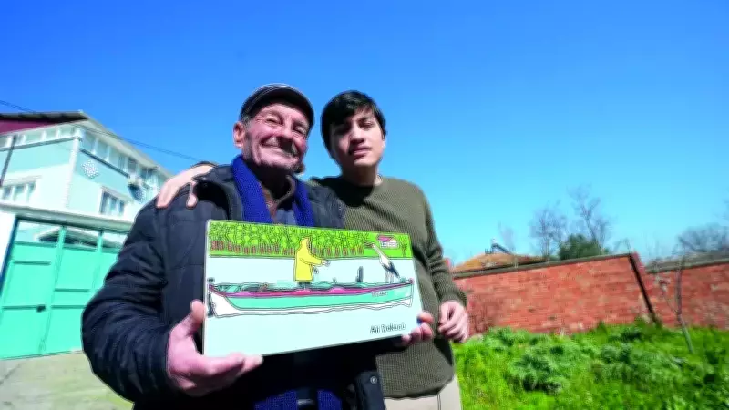 Otizmli Genç, Leylek Yaren'in Sembolik Fotoğrafını Tuvaline Taşıdı