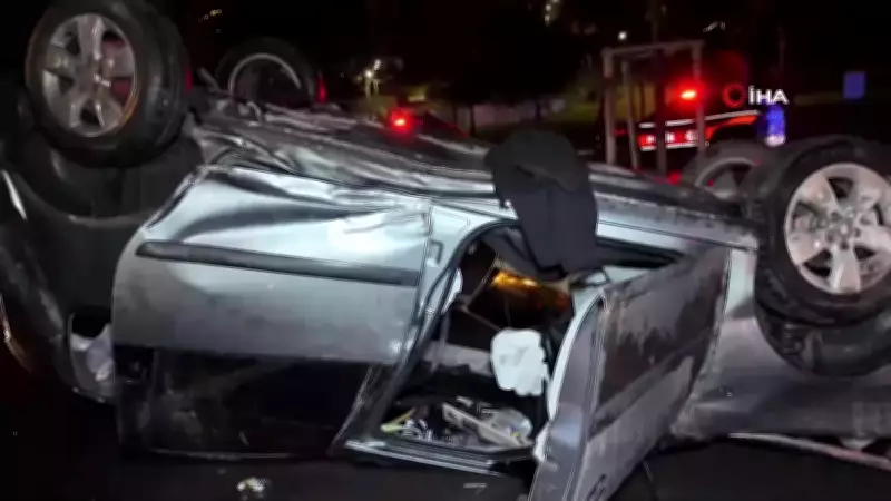 Pendik Sahil Yolunda Aşırı Hız Faciası: 3 Kişi Yaralandı, Araç Takla Attı