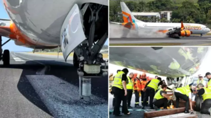 Phuket'teki Sert İnişte Uçağın İniş Takımı Koptu, Büyük Facia Önlendi