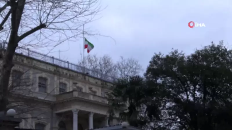 İran Başkonsolosluğu'nda Bayrak Yarıya İndirildi: Hamaney'in Vefatı Sonrası Yas