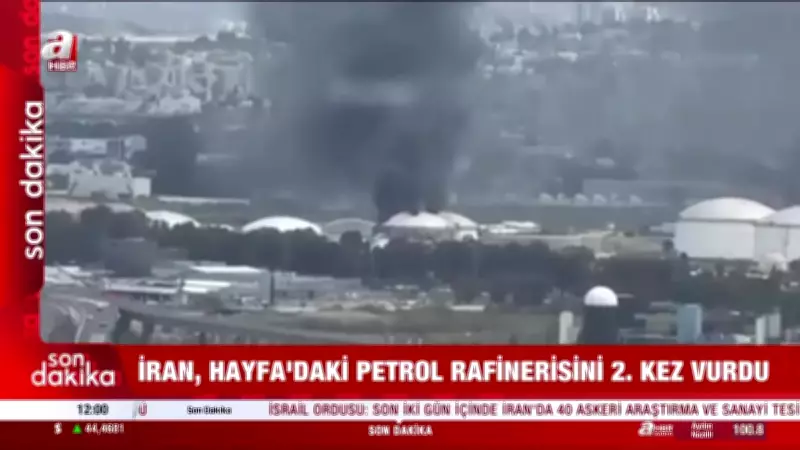 İran, Hayfa'daki Petrol Rafinerisini İkinci Kez Füze Saldırısıyla Vurdu