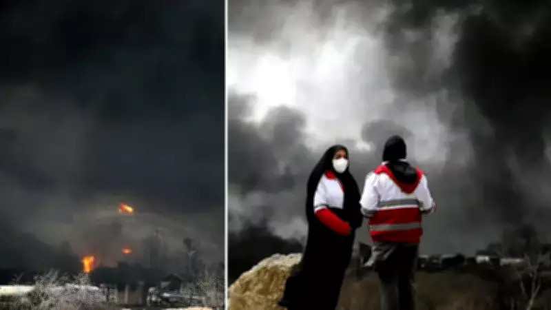 İran'da ABD-İsrail Saldırıları: Tahran'da Petrol Deposu Vuruldu, Kimyasal Yağış Tehdidi