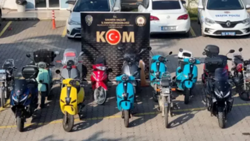 Sakarya'da Motosiklet Motorlarına Aparat Takılarak Usulsüzlük Yapıldı, 6 Şüpheli Gözaltına Alındı