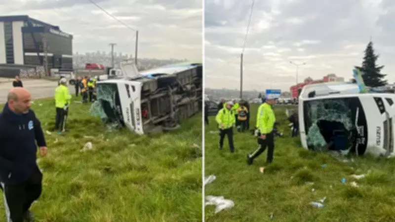 Samsun'da Ünye Belediyesi Otobüsü Devrildi: 11 Yaralı, 9'u Öğrenci
