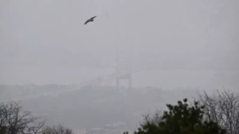 İstanbul Bayram Sabahı Yoğun Sisle Karşılaştı, Boğaz Görüntüleri Drone ile Kaydedildi