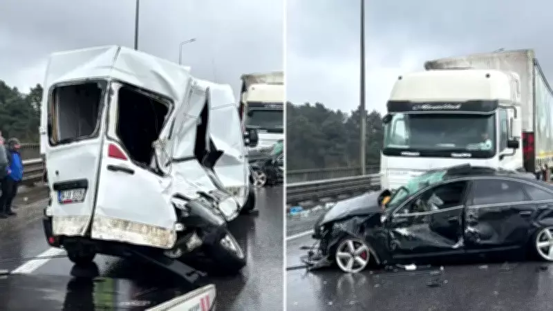 İstanbul Otoyolunda Zincirleme Kaza: 3 Yaralı, Trafik Felç Oldu