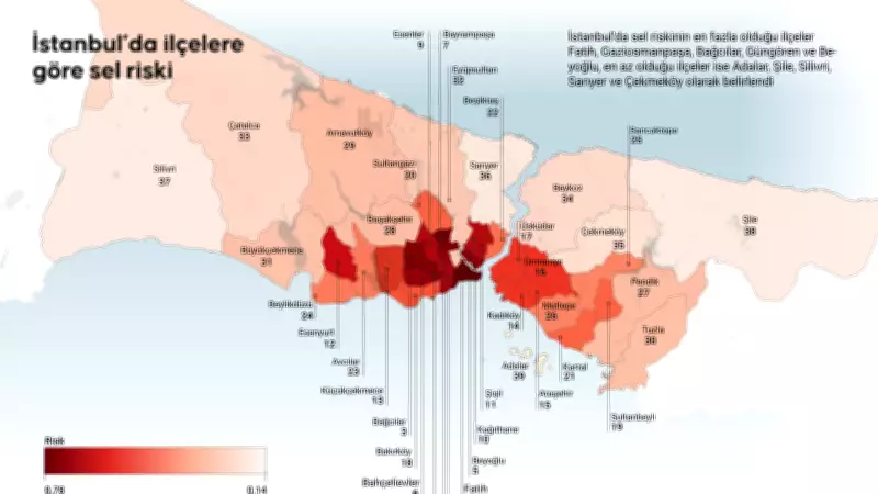 İstanbul Sel Risk Haritası Açıklandı: En Riskli ve Risksiz İlçeler Belli Oldu