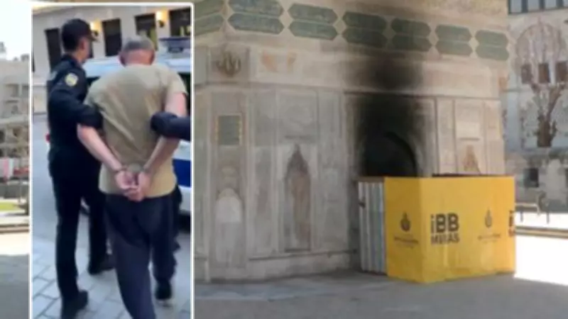 İstanbul'da 3 Asırlık Tarihi Çeşme Yakıldı: Şüphelinin Savunması 'Isınmak İçin Ateş Yaktım'