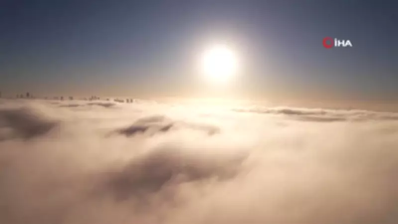 İstanbul'da Drone ile Görüntülenen Sis Bulutları Büyüleyici Manzaralar Oluşturdu