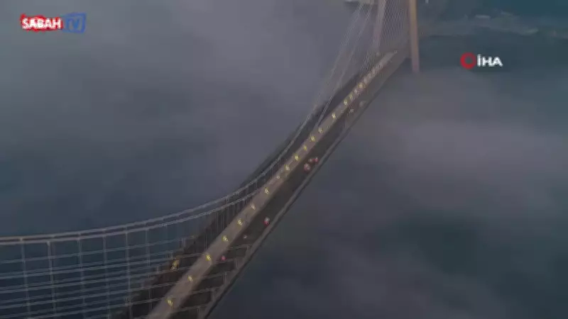 İstanbul'da Gün Doğumu ve Sis, Yavuz Sultan Selim Köprüsü'nde Görsel Şölen Yaratı