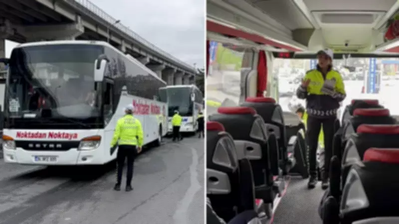 İstanbul'da Otobüs Denetimi: Emniyet Kemeri ve Lastik Kontrolü Yapıldı