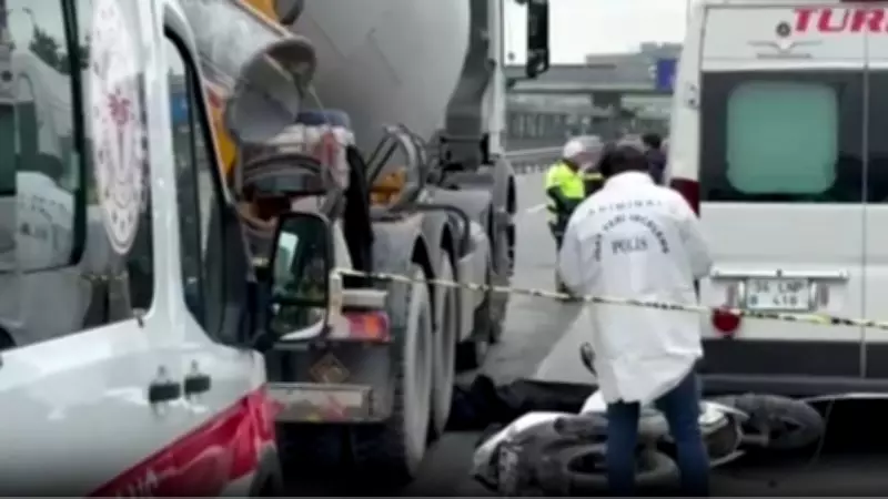 İstanbul'da Trajik Kaza: Motosiklet Sürücüsü Beton Mikserinin Altında Can Verdi