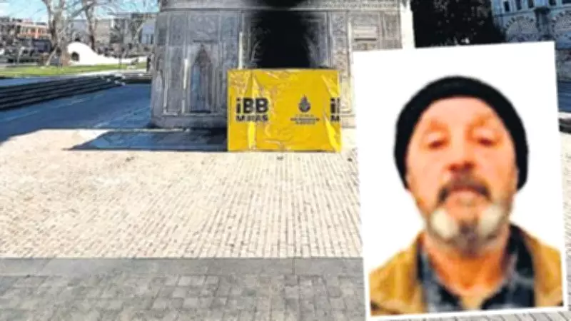 Tarihi Tophane Çeşmesi Ateşe Verildi, Şüpheli Gözaltına Alındı