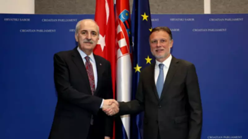TBMM Başkanı Kurtulmuş, Hırvatistan Meclis Başkanı Jandrokovic ile Zagreb'de Görüştü
