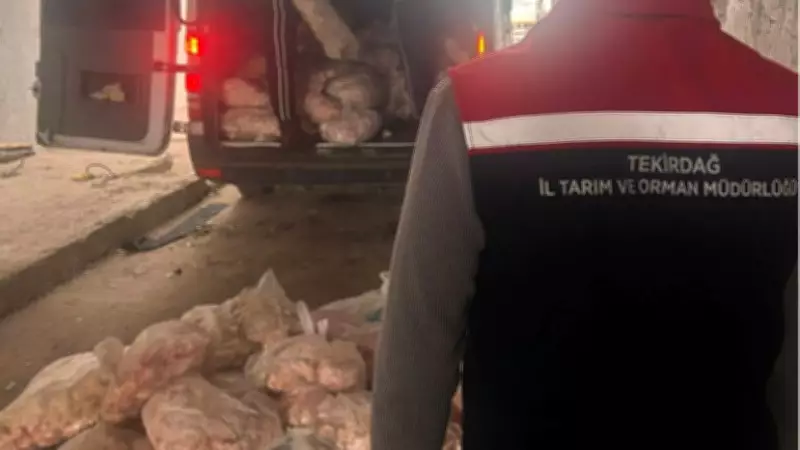 Tekirdağ'da 2.8 Ton Kaçak Hayvansal Ürün Yakalandı ve İmha Edildi