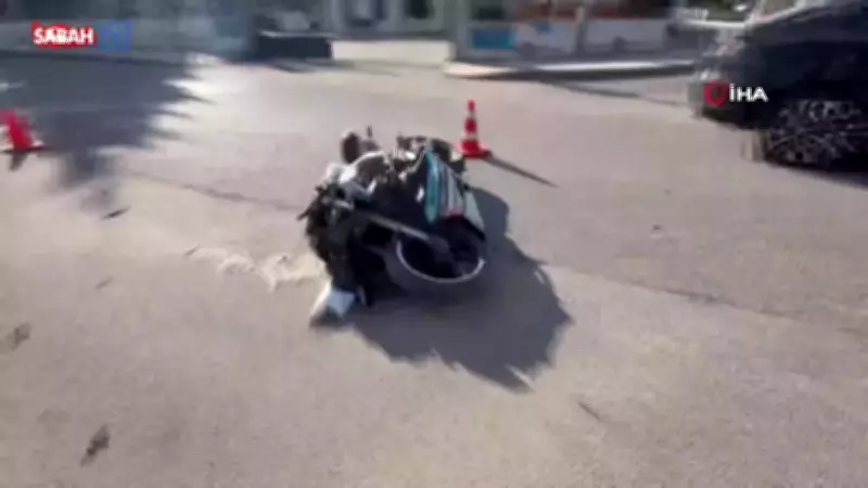 Tekirdağ'da Okul Servisinden Kaçan Motosiklet Sürücüsü ve Yolcusu Yaralandı