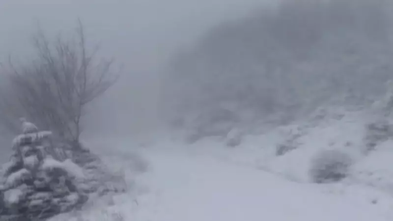 Tekirdağ'da Yüksek Kesimler Beyaza Büründü, Kar Kalınlığı 10 Santimetreyi Buldu