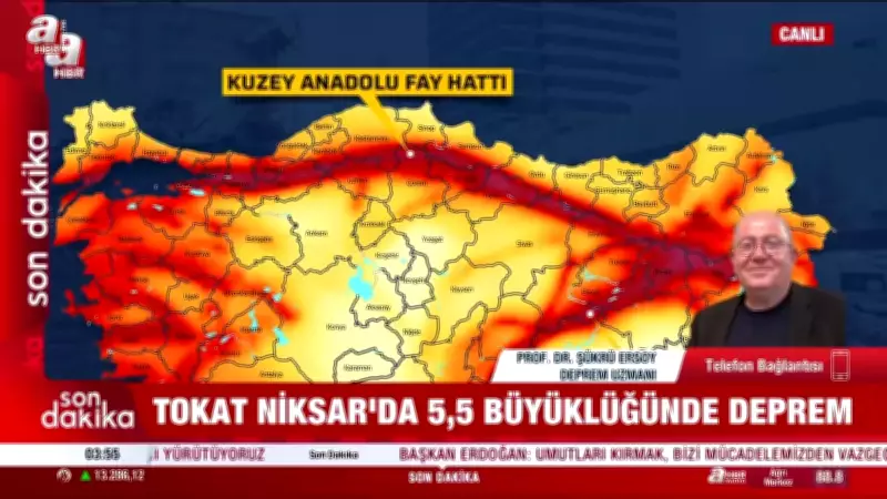 Tokat'ta 5,5 Büyüklüğündeki Deprem Panik Yarattı, Şükrü Ersoy'dan Kritik Uyarılar
