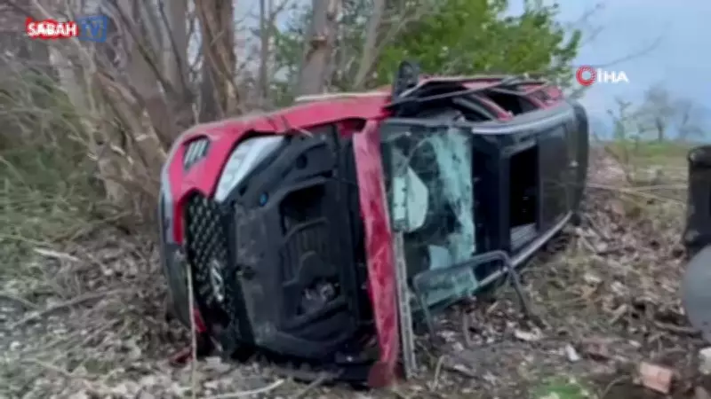 Tokat'ta Alkollü Sürücü Emanet Araçla Takla Attı: İki Kardeş Yaralandı