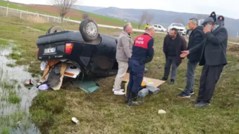 Tokat'ta Otomobilin Devrilmesi Sonucu Beş Kişi Yaralandı