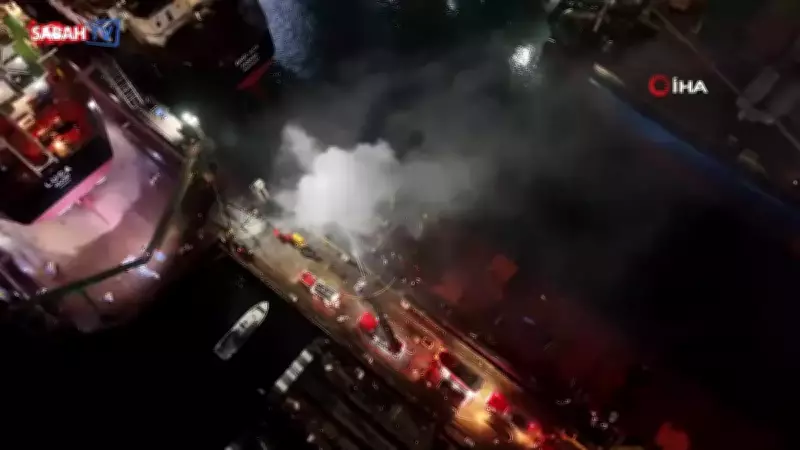 Tuzla'da Kuzey Star Tersanesi'nde Kuru Yük Gemisinde Büyük Yangın!