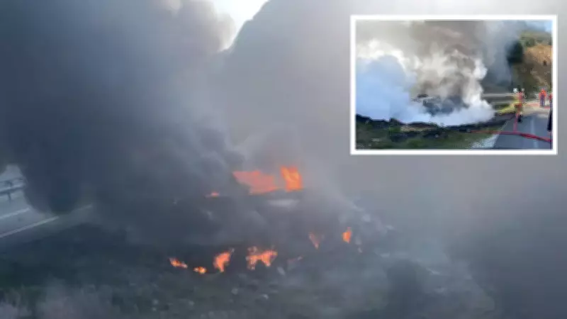 Uşak Yolunda Acı Kazada Tanker Alev Aldı: Sürücü Hayatını Kaybetti