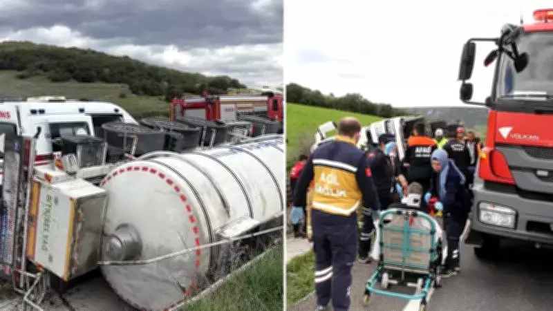 Uşak'ta Tanker Kazası: 3 Yaralı, Birinin Durumu Kritik