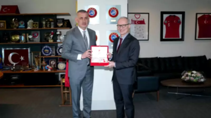 UEFA Temsilcisi Marchetti, TFF Başkanı Hacıosmanoğlu'nu Ziyaret Etti