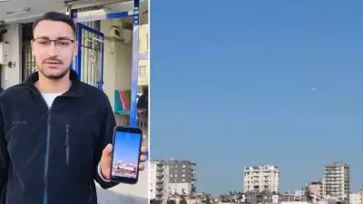 Adana'da Gökyüzünden Yanarak Düşen Gizemli Cisim Görüntülendi