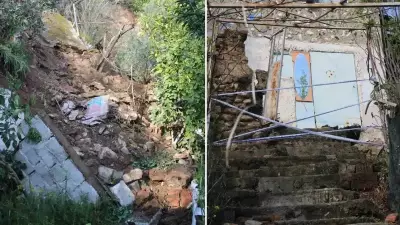 Aydın'da Toprak Kayması: 4 Ev Tahliye Edildi, 'Verilmiş Sadakamız Varmış'