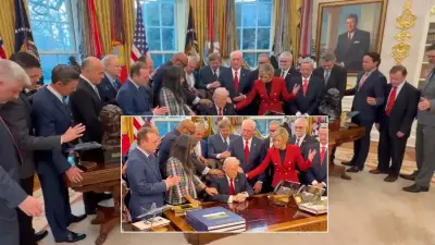 Beyaz Saray'dan Flaş Görüntüler: Trump'a Oval Ofis'te Dua Çemberi